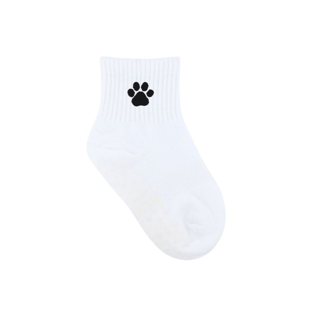 HEXSOX - Kids - Embroidered Grip Socks - Dog Paw Print