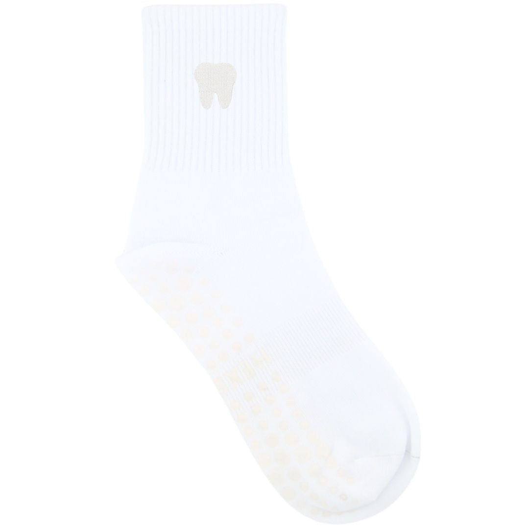 HEXSOX - Embroidered Crew Socks - Tooth