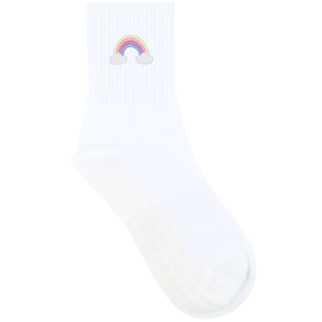 HEXSOX - Embroidered Crew Socks - Rainbow