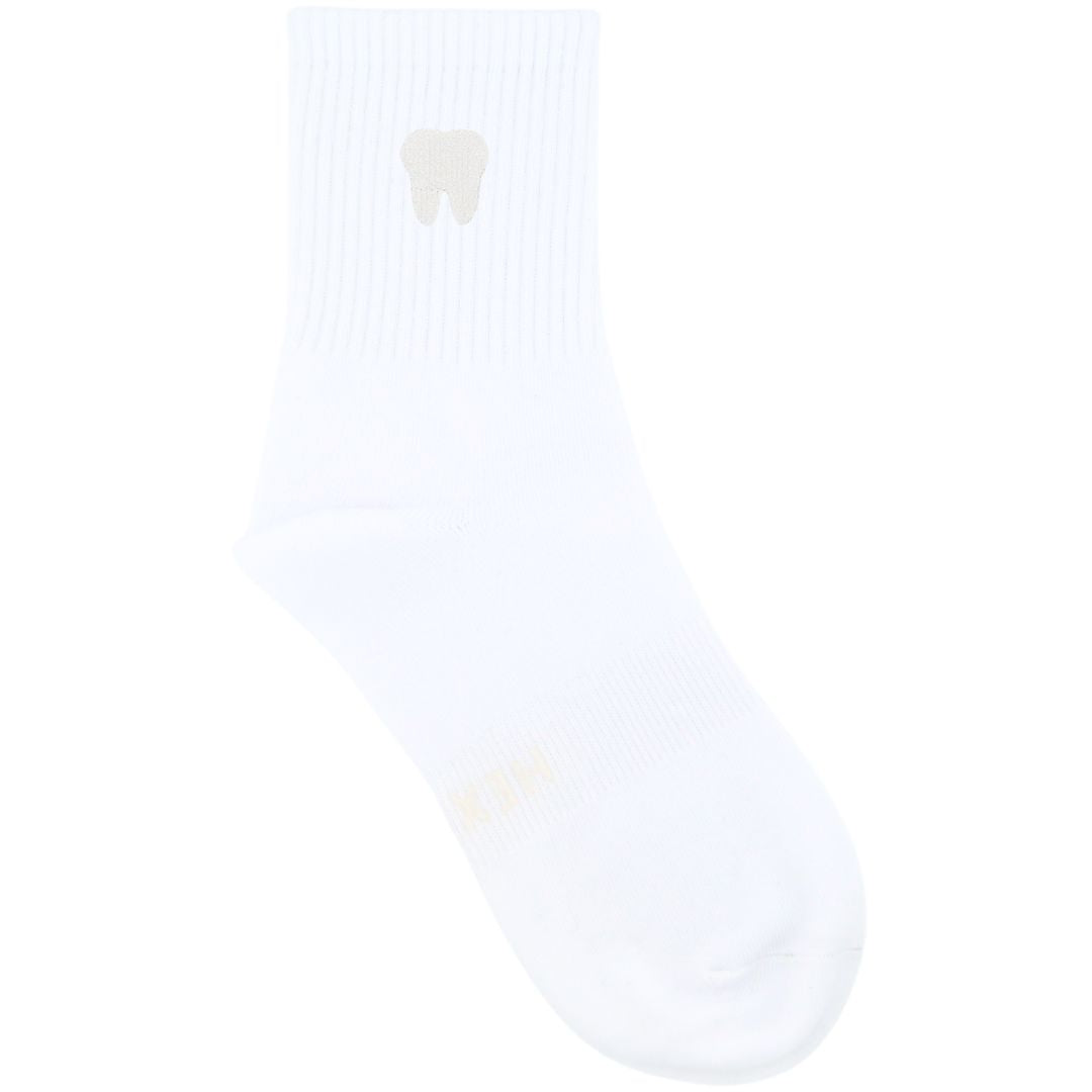 HEXSOX - Embroidered Crew Socks - Tooth
