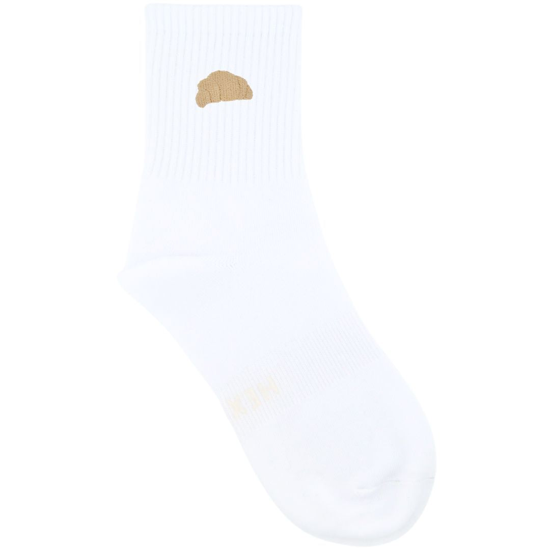 HEXSOX - Embroidered Crew Socks - Croissant