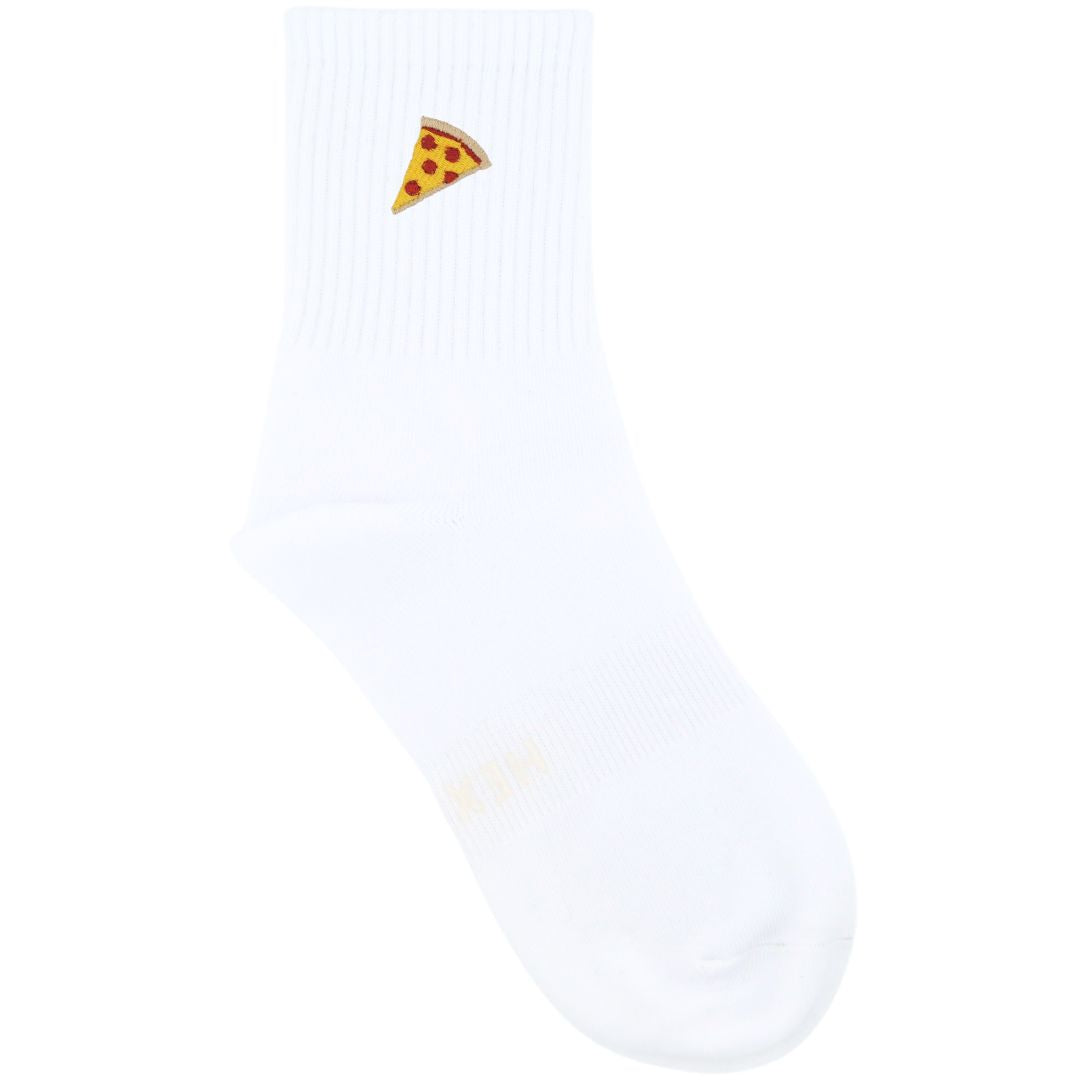 HEXSOX - Embroidered Crew Socks - Pizza