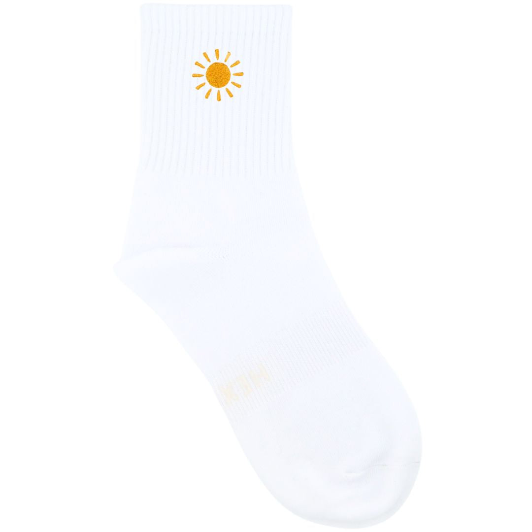 HEXSOX - Embroidered Crew Socks - Sun