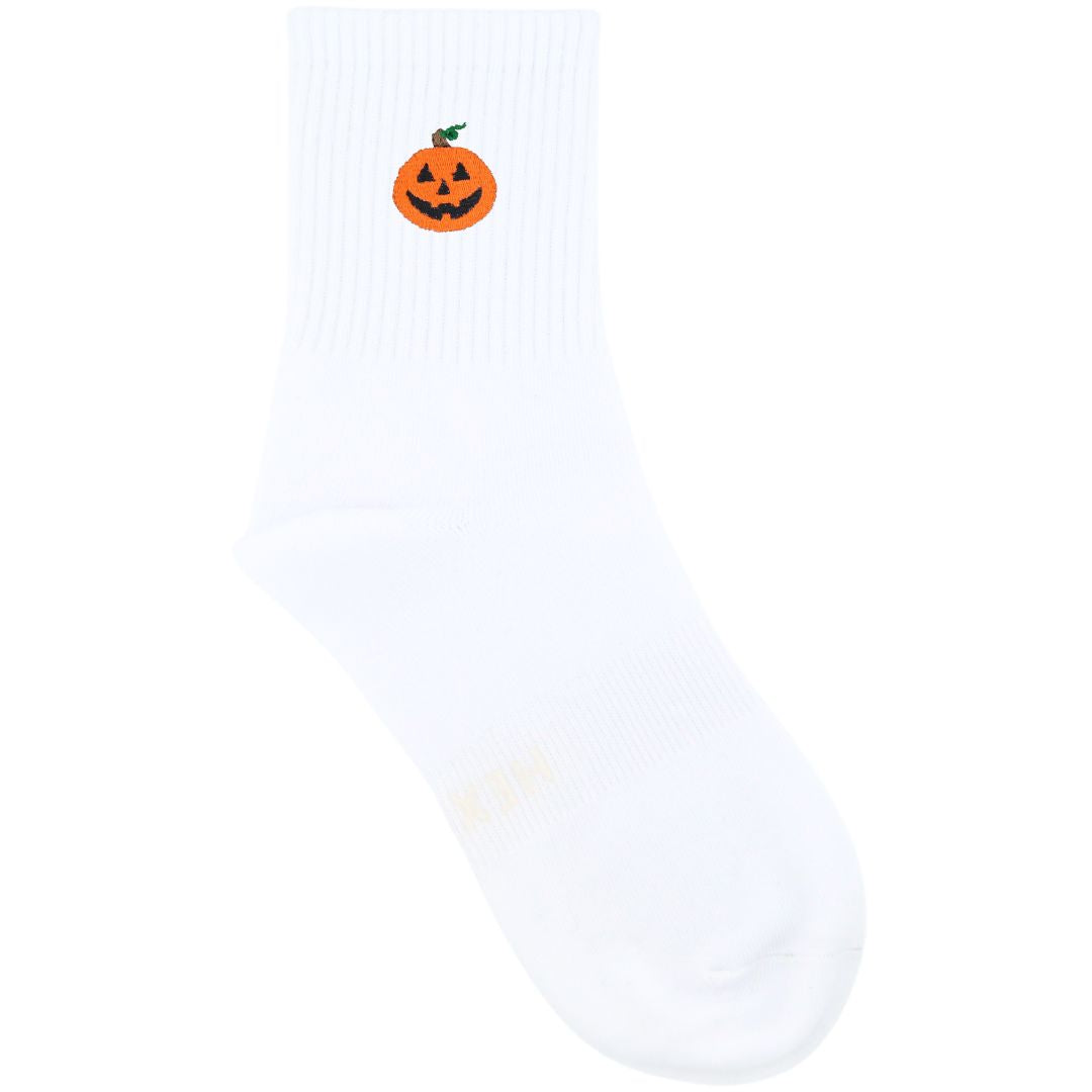 HEXSOX - Embroidered Crew Socks - Jack-O'-Lantern