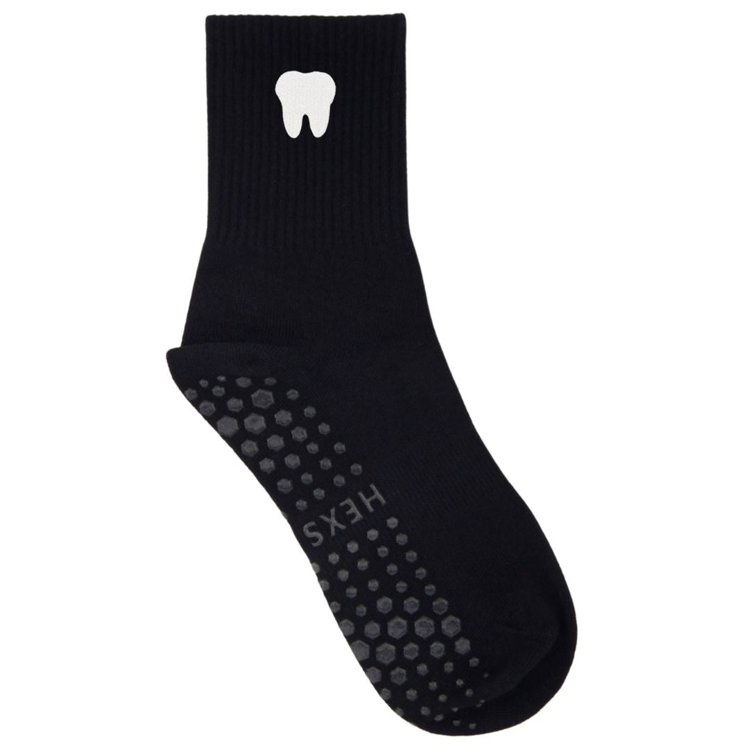 HEXSOX - Embroidered Crew Socks - Tooth