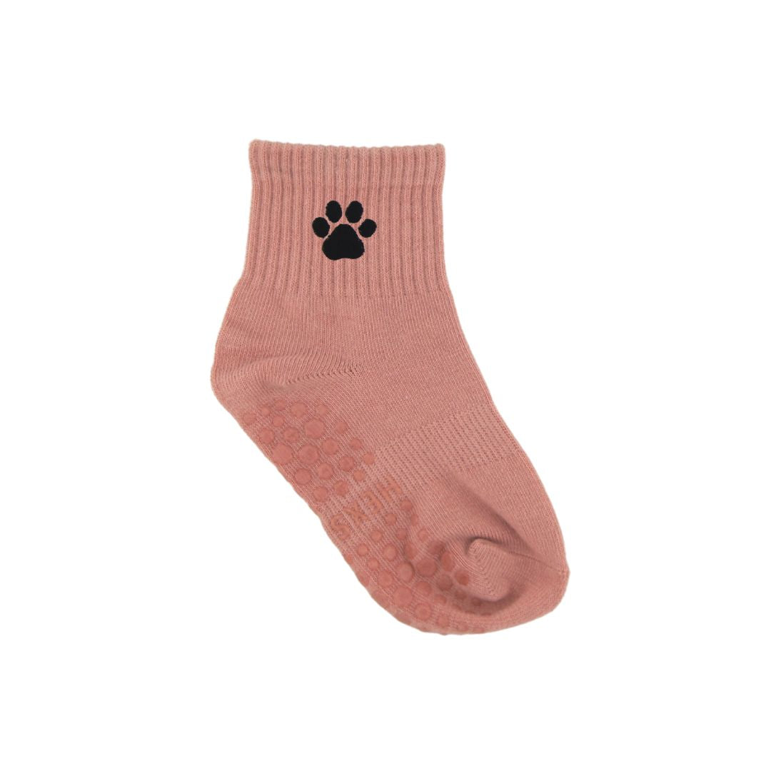 HEXSOX - Kids - Embroidered Grip Socks - Dog Paw Print