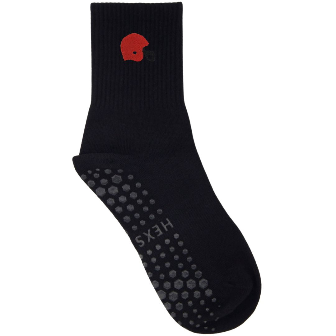 HEXSOX - Embroidered Crew Socks - Football Helmet