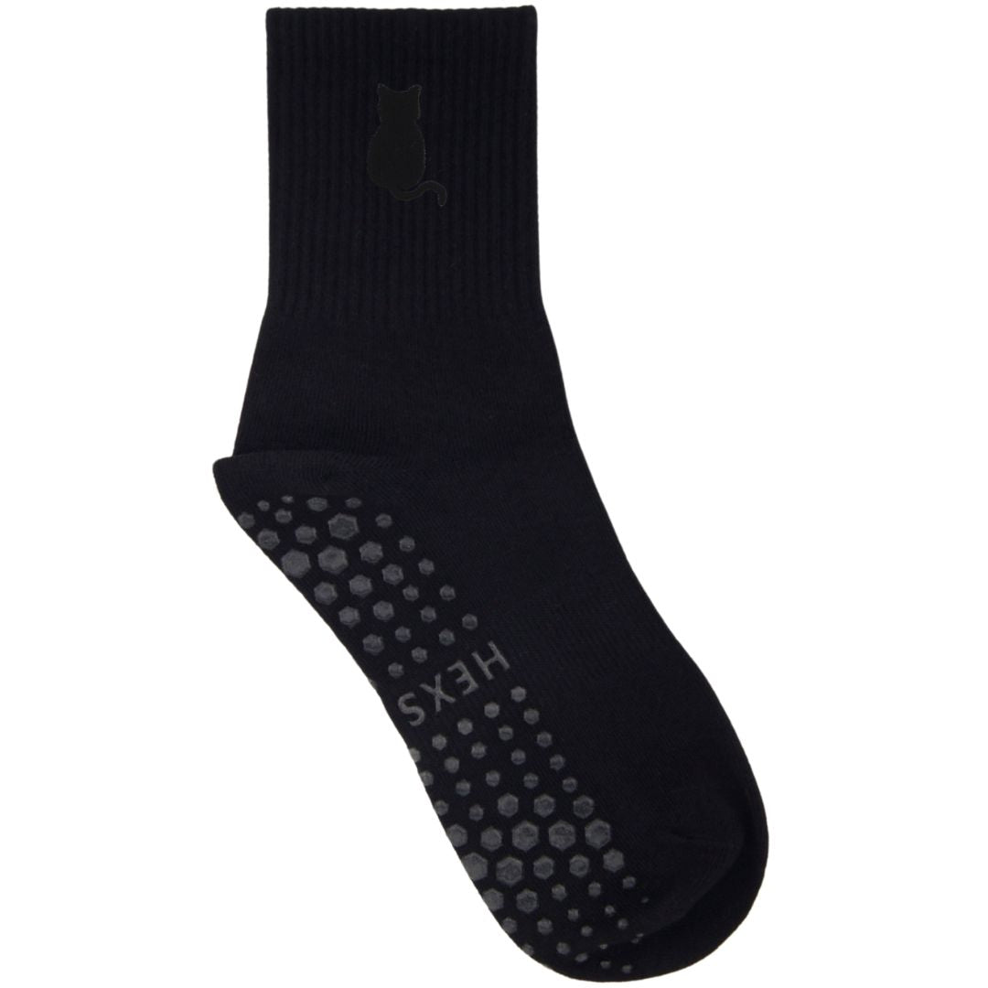 HEXSOX - Embroidered Crew Socks - Cat