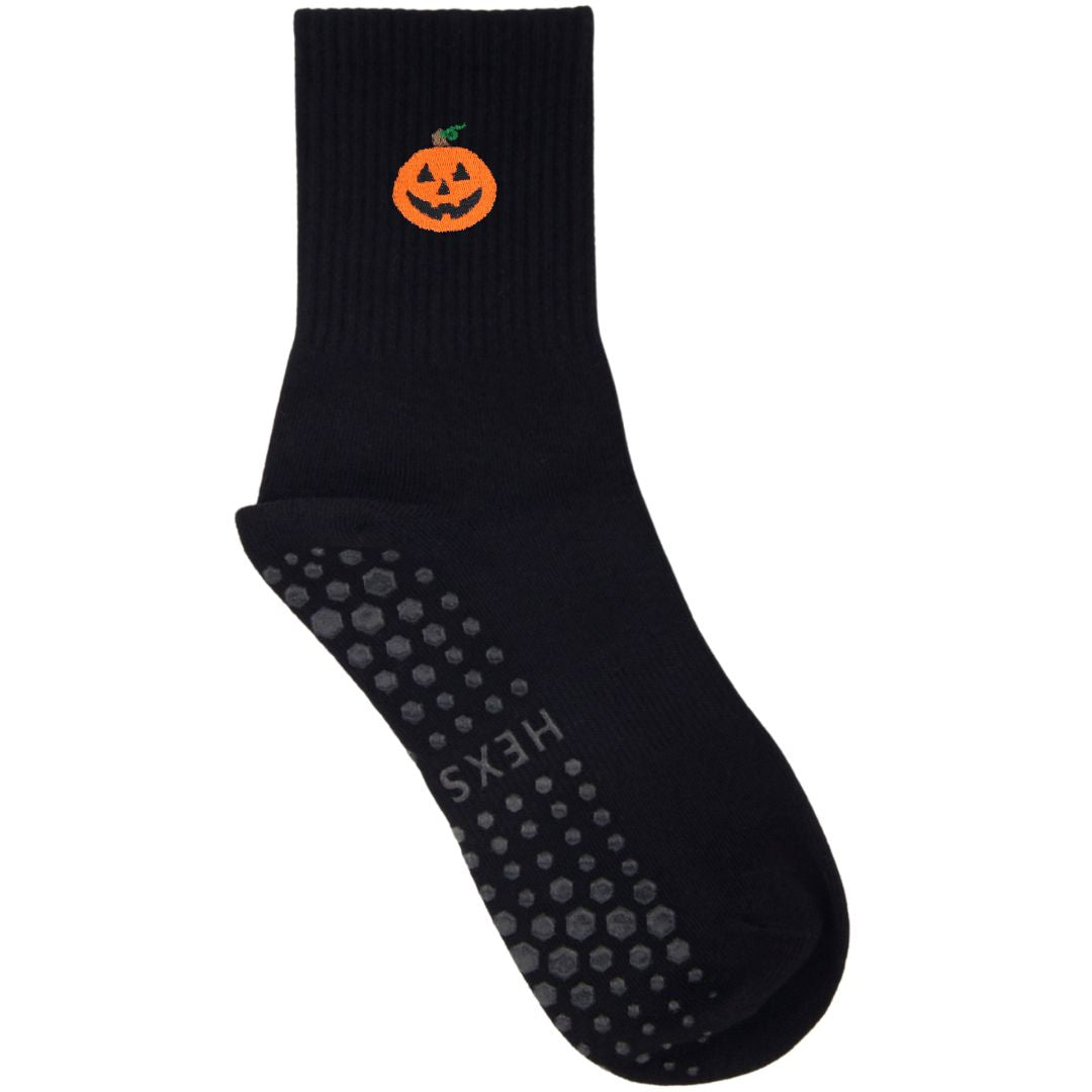 HEXSOX - Embroidered Crew Socks - Jack-O'-Lantern