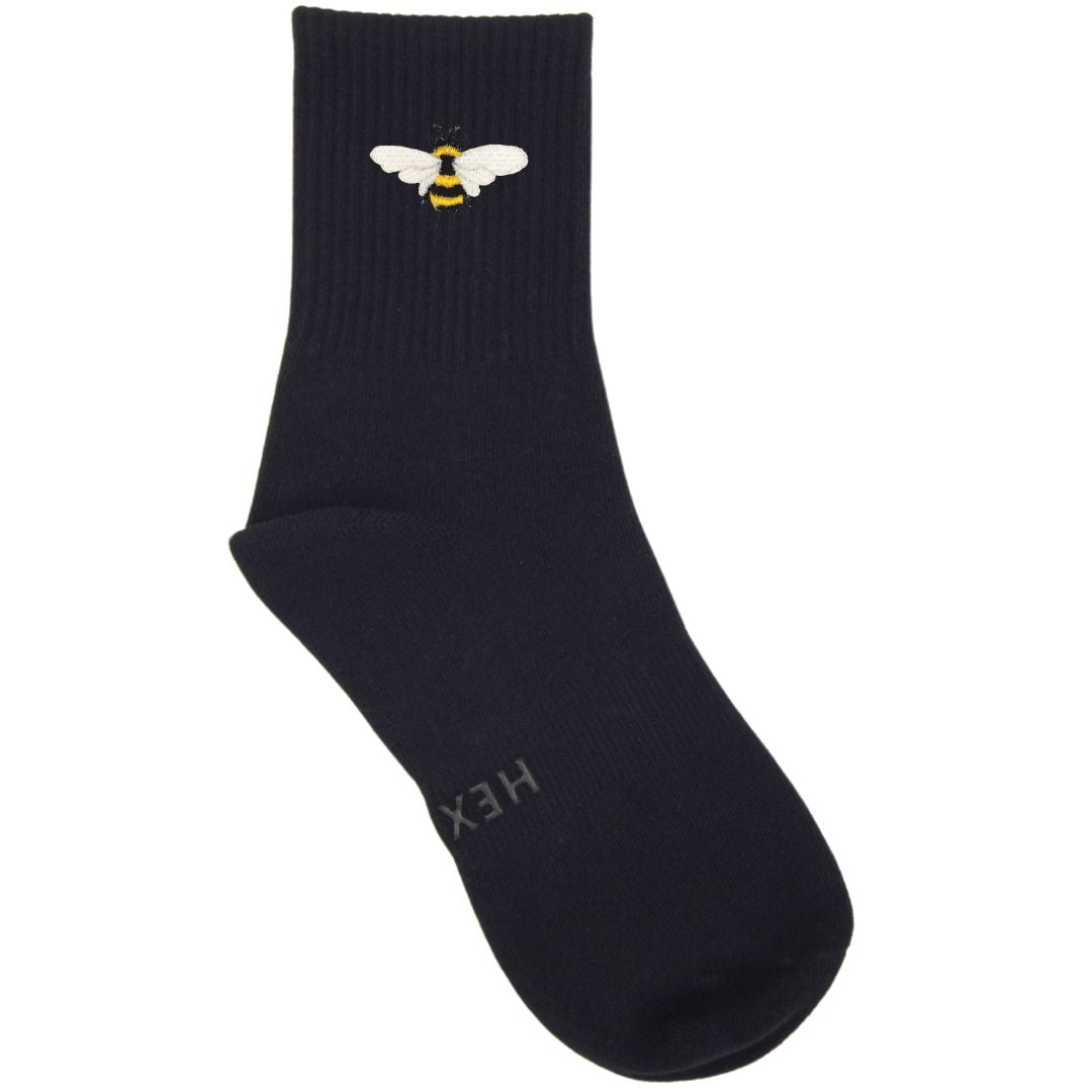 HEXSOX - Embroidered Crew Socks - Bee