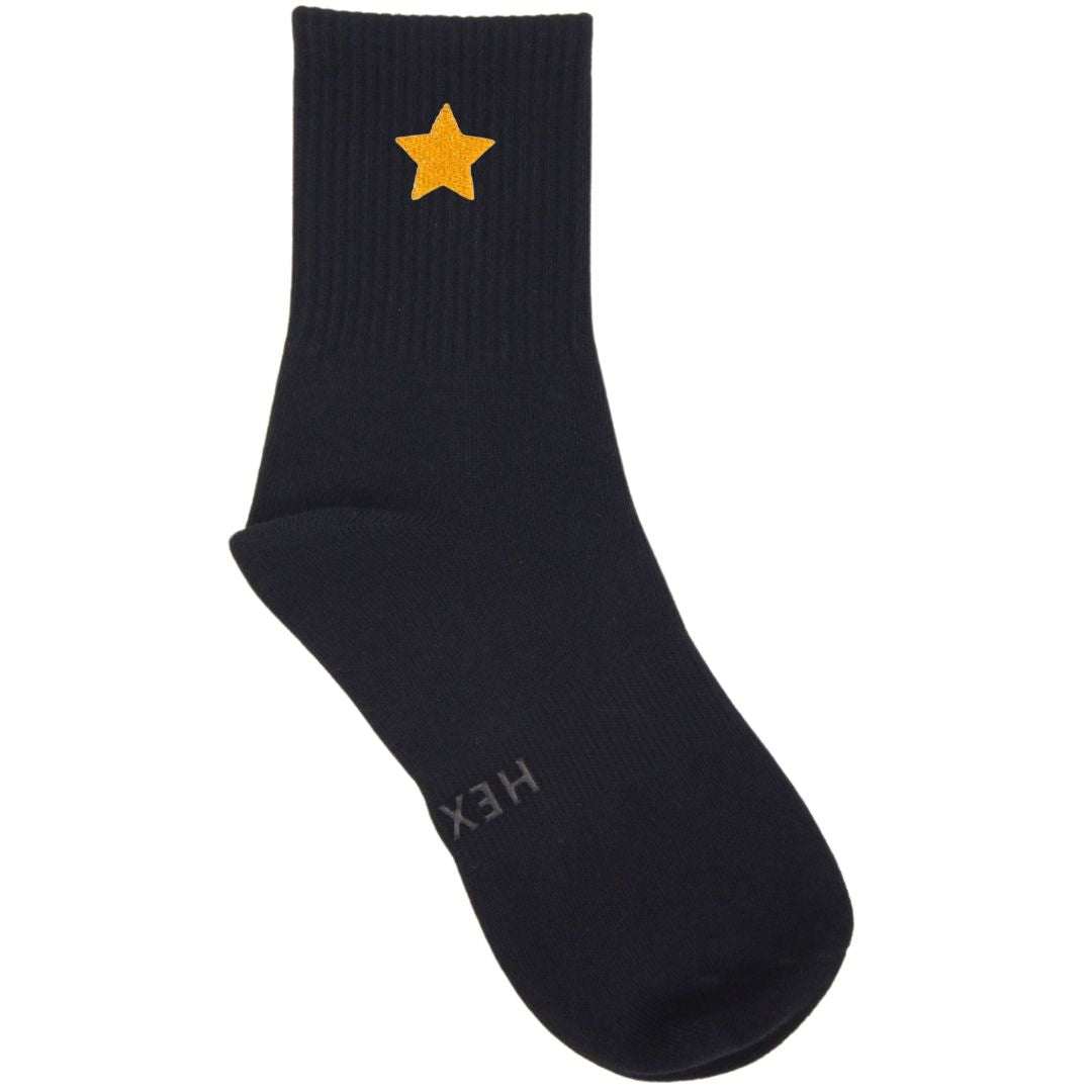 HEXSOX - Embroidered Crew Socks - Star