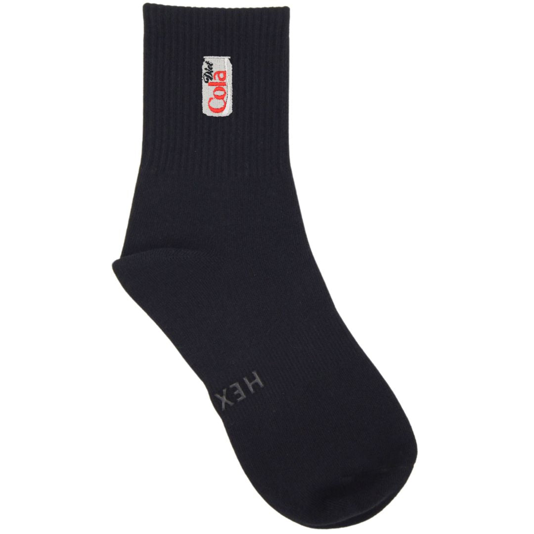 HEXSOX - Embroidered Crew Socks - Diet Cola