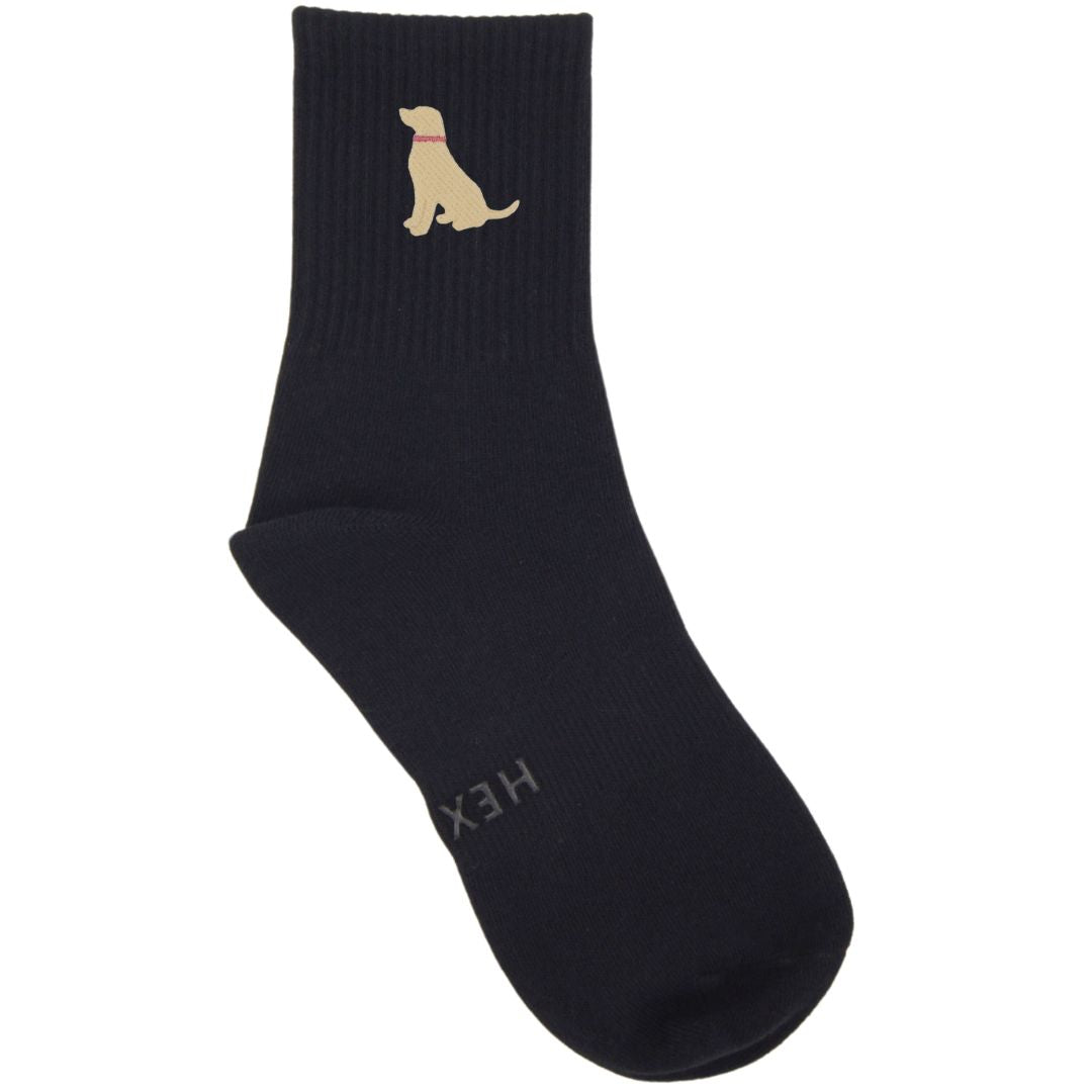 HEXSOX - Embroidered Crew Socks - Labrador Retriever