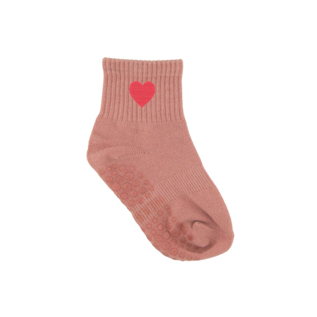 HEXSOX - Kids - Embroidered Grip Socks - Heart
