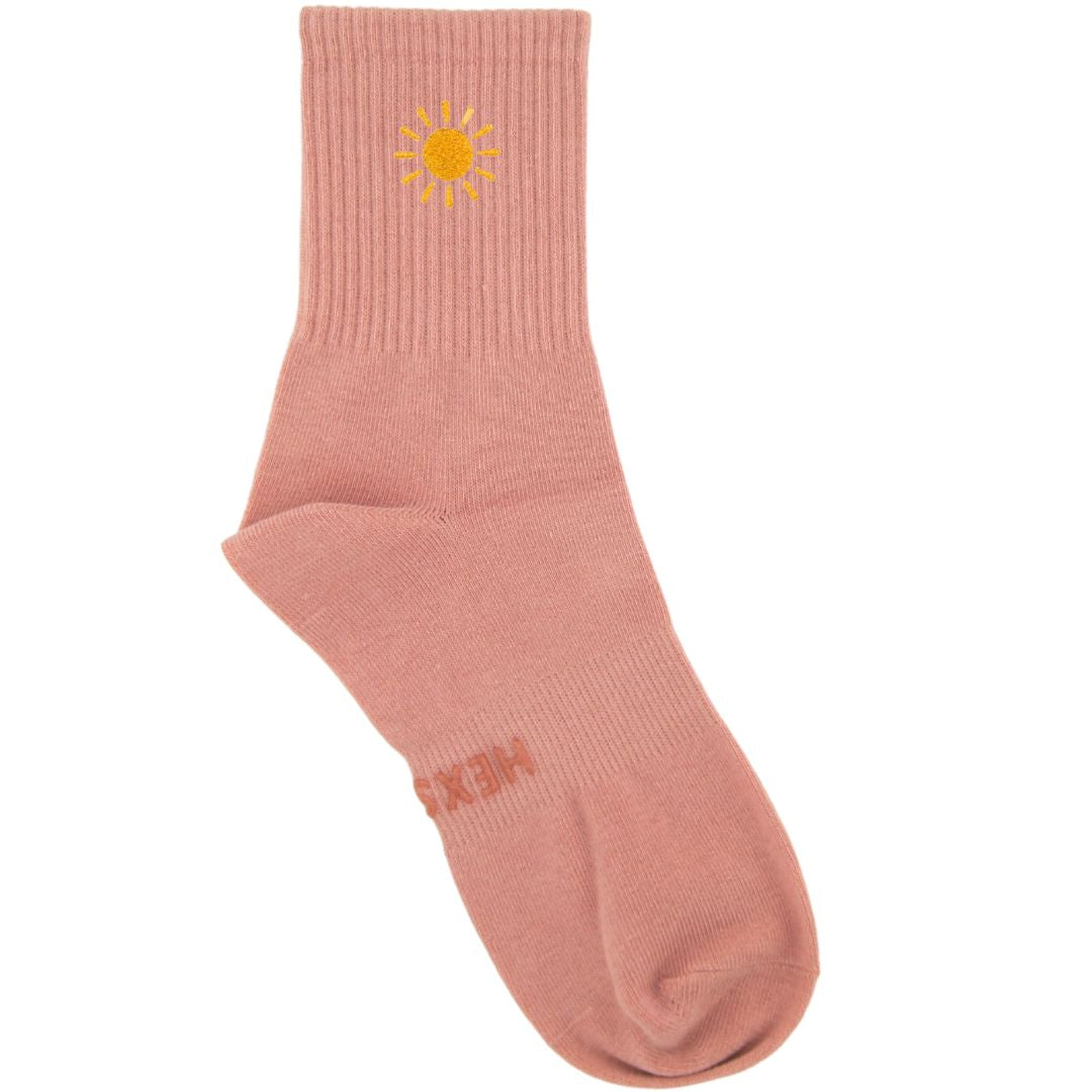 HEXSOX - Embroidered Crew Socks - Sun