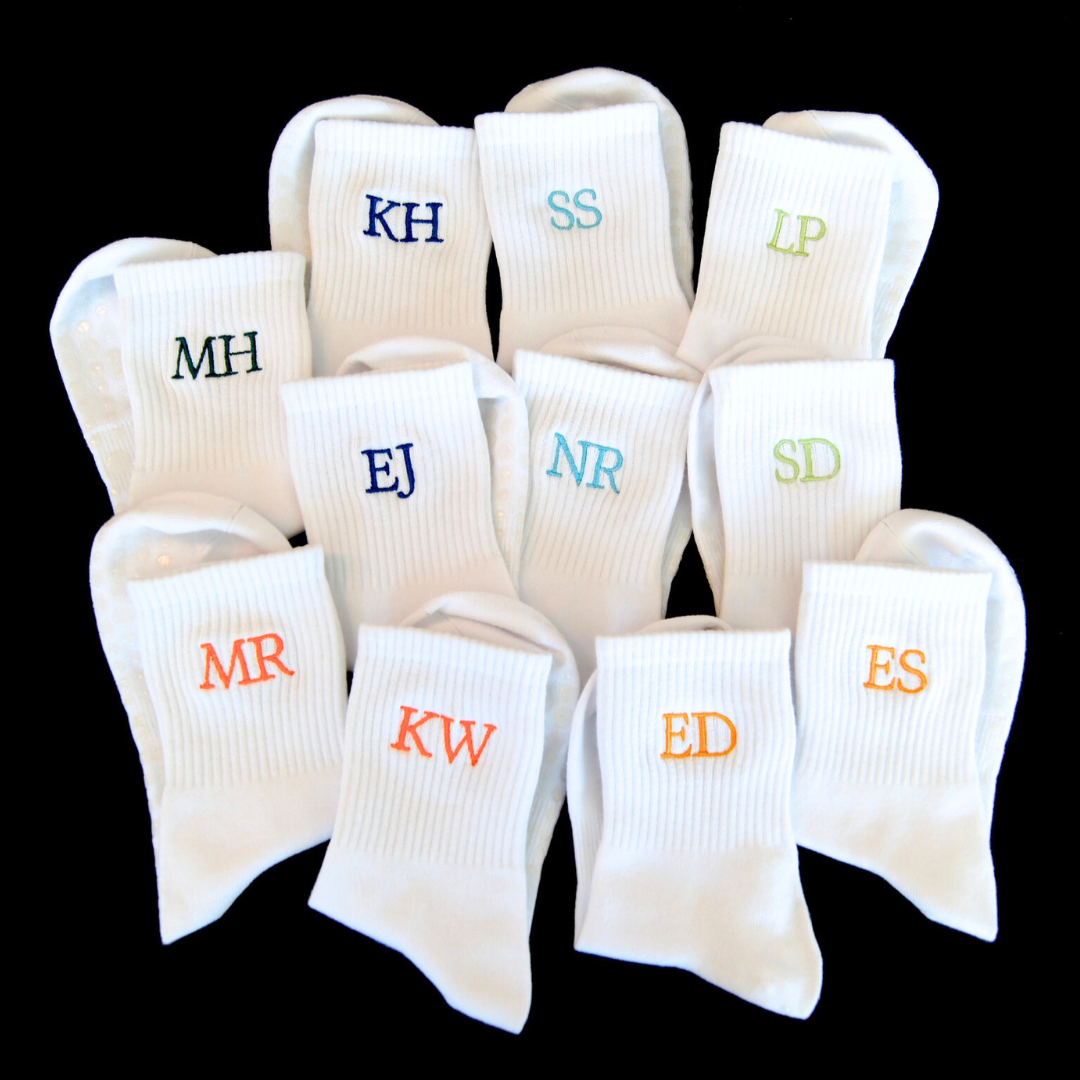HEXSOX - Embroidered Crew Socks - Initials
