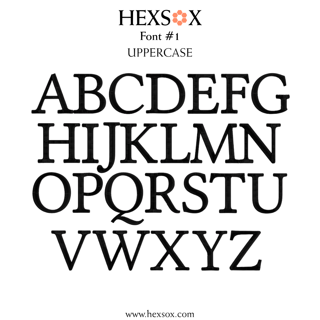 HEXSOX - Kids - Embroidered Grip Socks - Letter