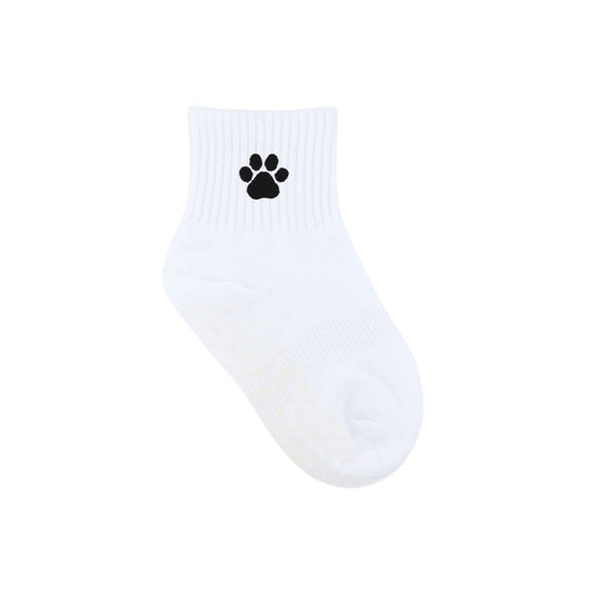 HEXSOX - Kids - Embroidered Grip Socks - Dog Paw Print