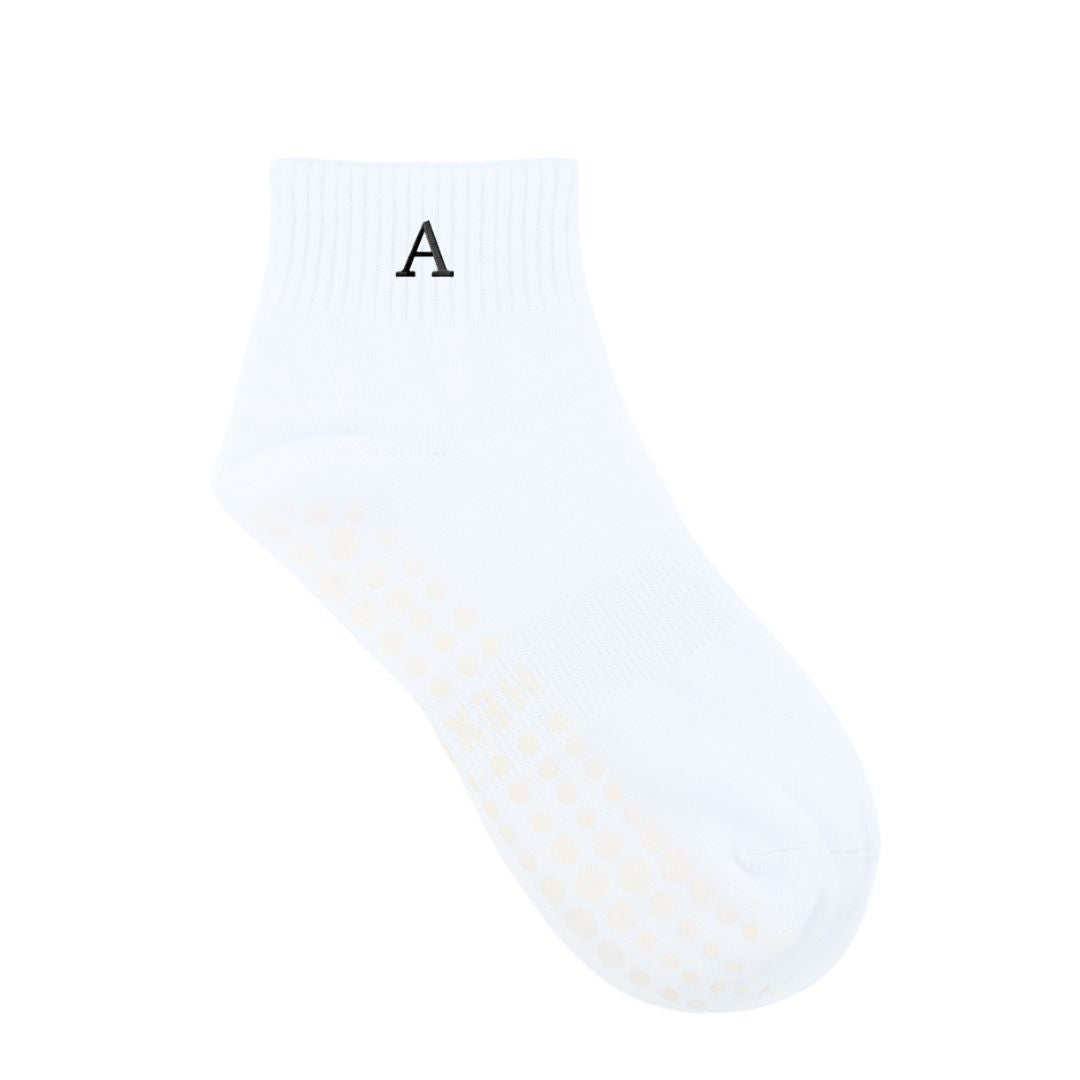 HEXSOX - Embroidered Ankle Socks - Letter
