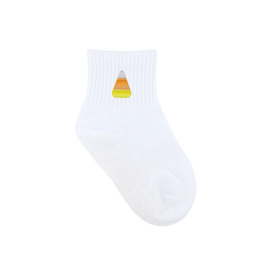 HEXSOX - Kids - Embroidered Grip Socks - Candy Corn