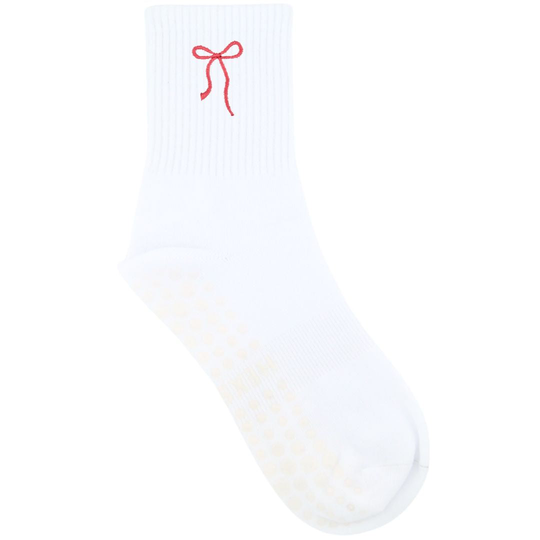 HEXSOX - Embroidered Crew Socks - Dainty Bow