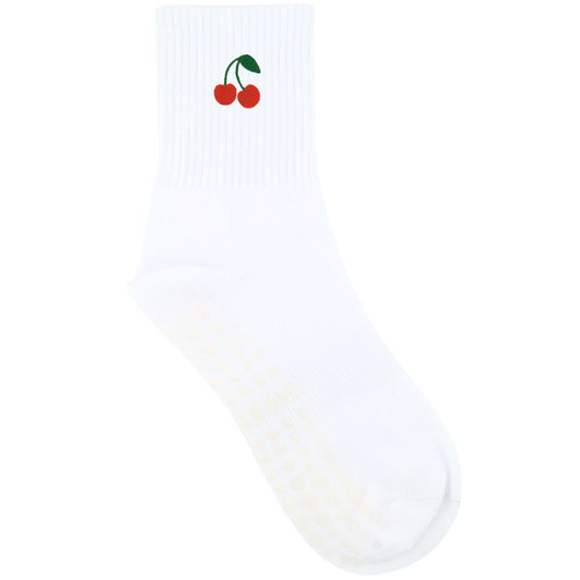 HEXSOX - Embroidered Crew Socks - Cherries