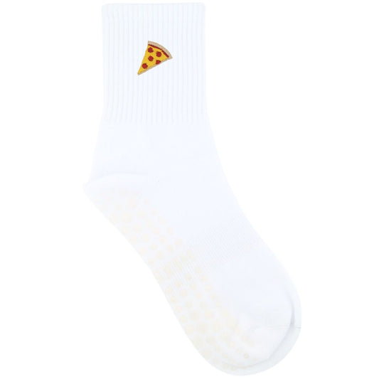 HEXSOX - Embroidered Crew Socks - Pizza