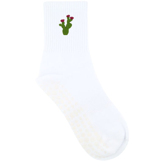 HEXSOX - Embroidered Crew Socks - Cactus