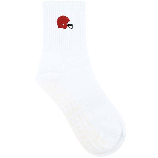 HEXSOX - Embroidered Crew Socks - Football Helmet