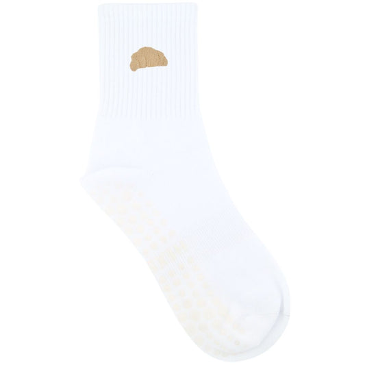 HEXSOX - Embroidered Crew Socks - Croissant
