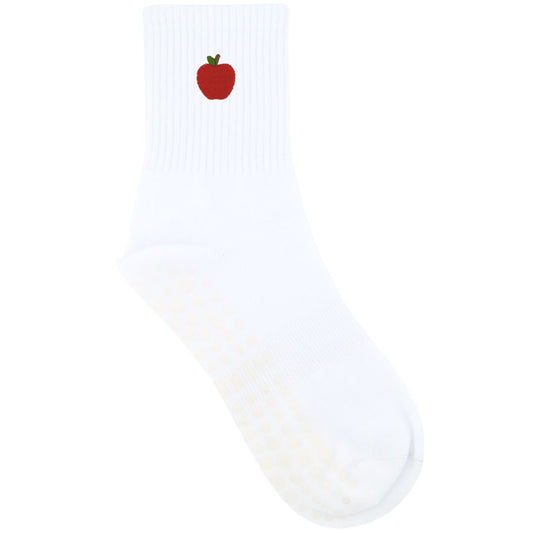 HEXSOX - Embroidered Crew Socks - Apple