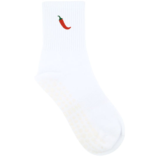 HEXSOX - Embroidered Crew Socks - Chili Pepper
