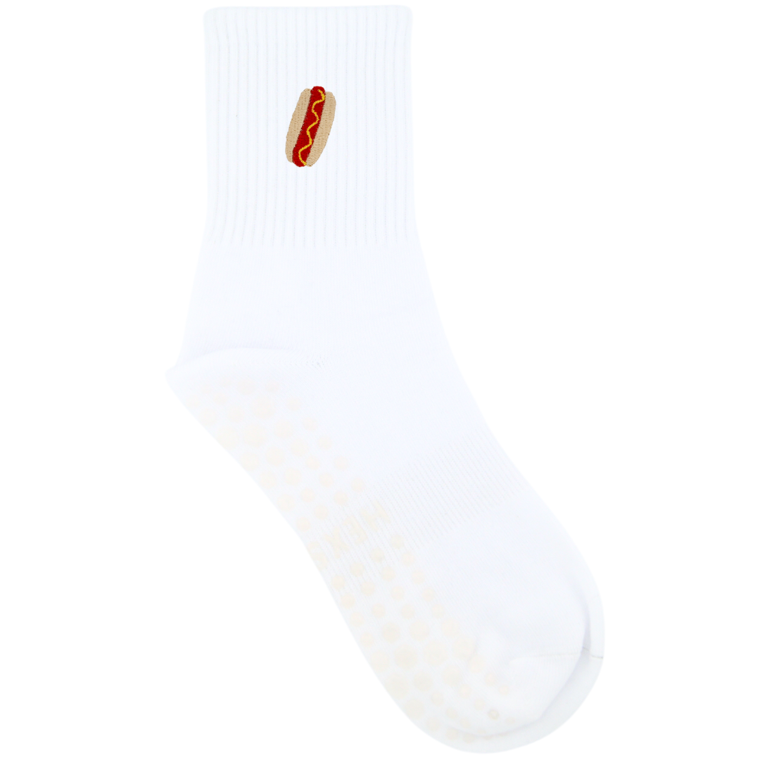 HEXSOX - Embroidered Crew Socks - Hot Dog