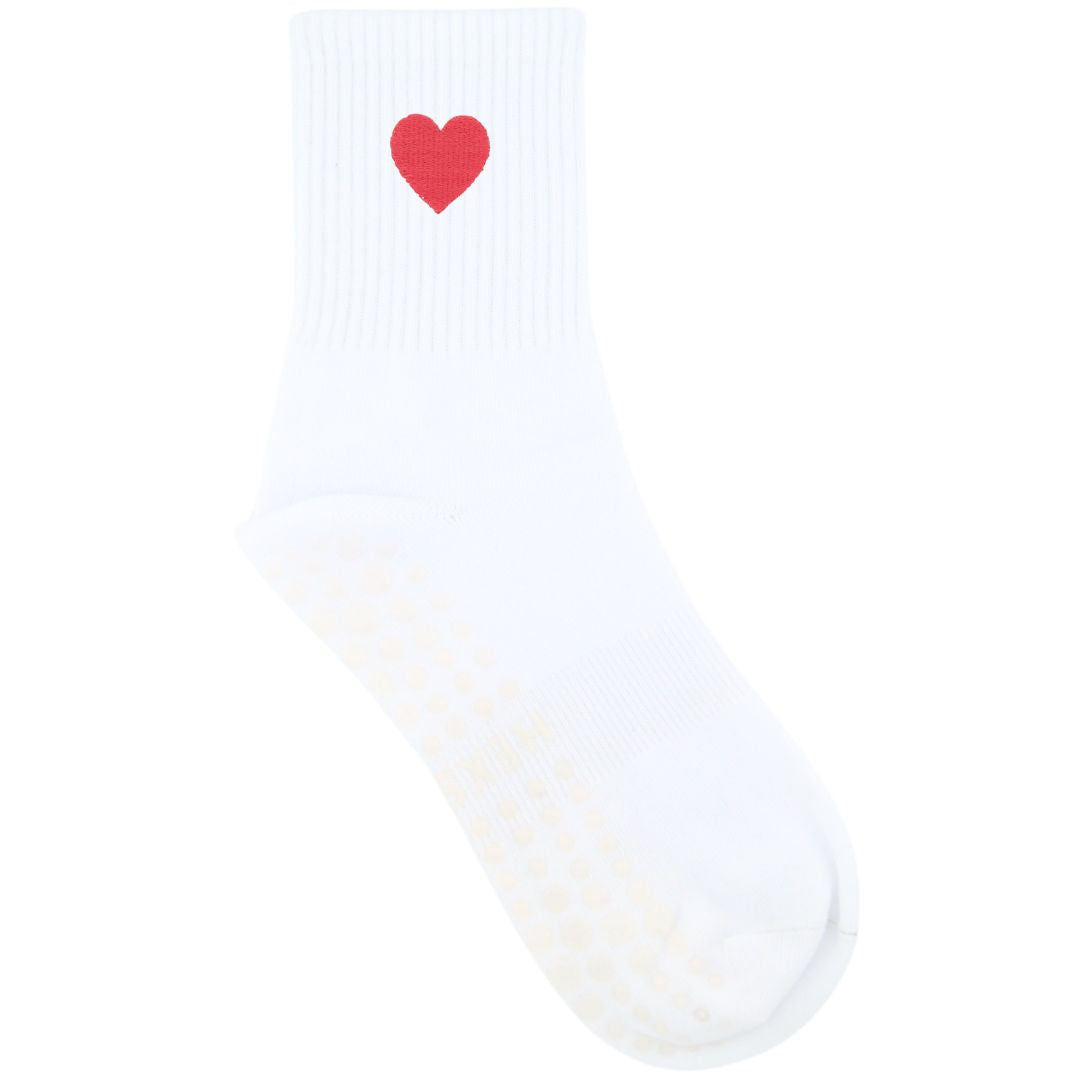 HEXSOX - Embroidered Crew Socks - Heart