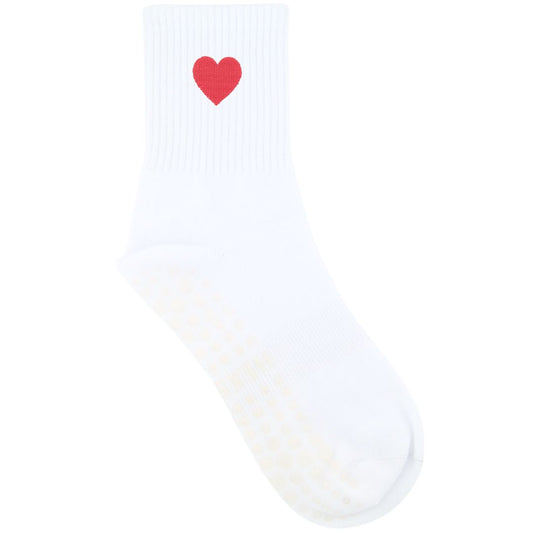 HEXSOX - Embroidered Crew Socks - Heart