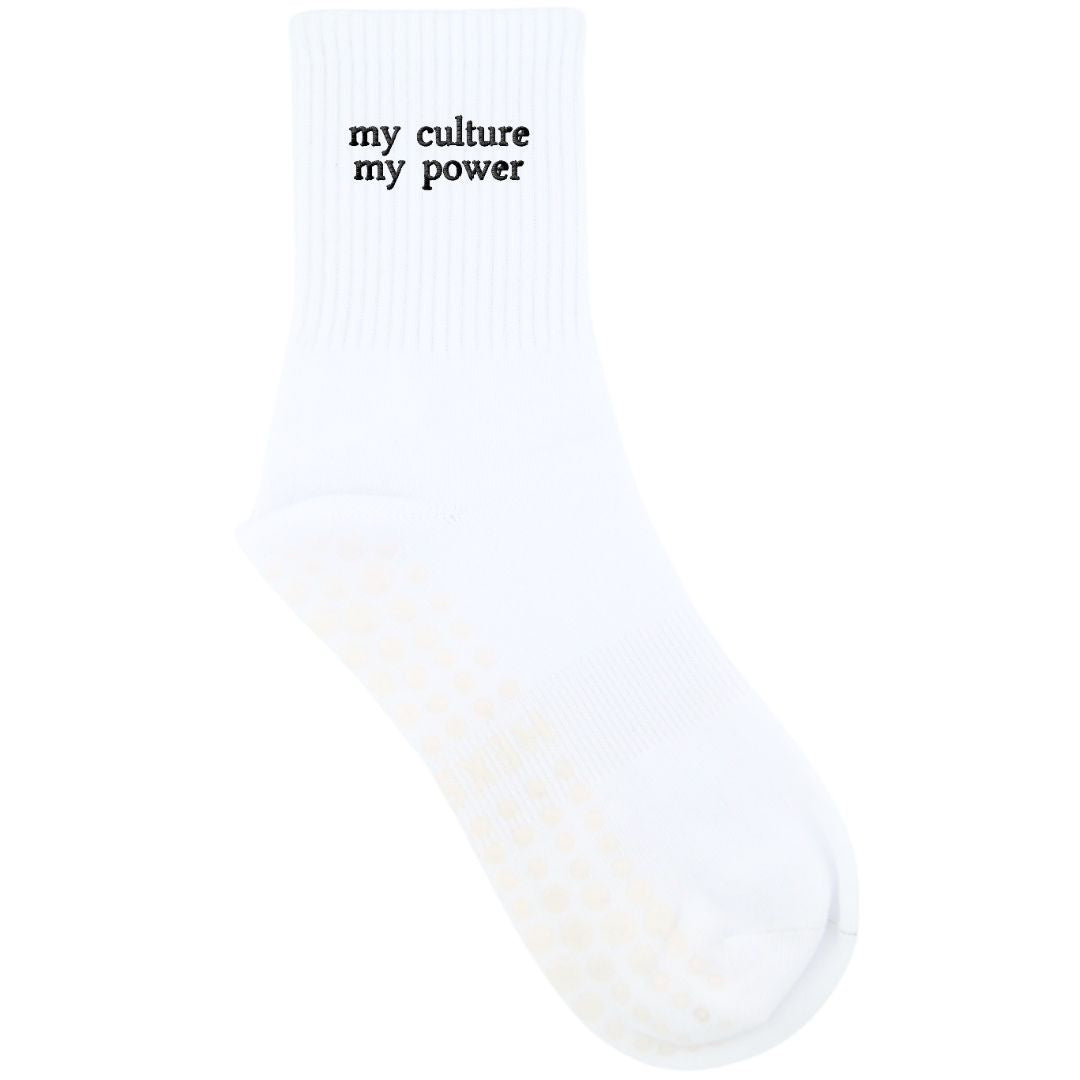 HEXSOX x Shenergy - Embroidered Crew Socks - my culture my power