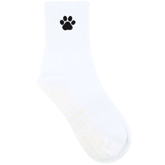 HEXSOX - Embroidered Crew Socks - Dog Paw Print