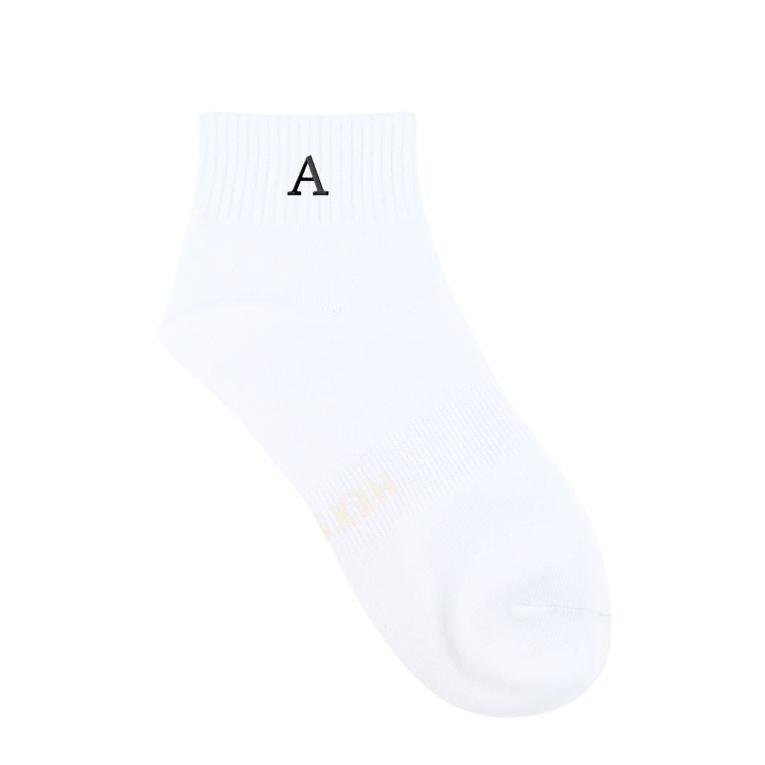 HEXSOX - Embroidered Ankle Socks - Letter