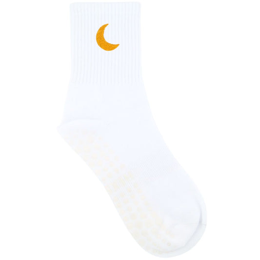 HEXSOX - Embroidered Crew Socks - Moon