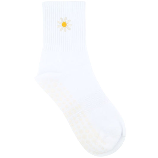 HEXSOX - Embroidered Crew Socks - Daisy