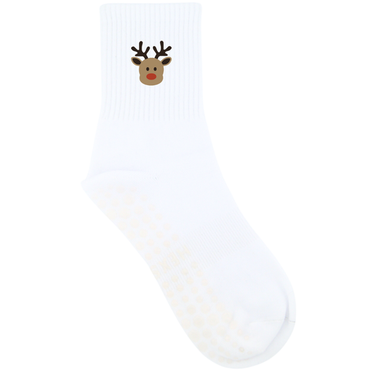 HEXSOX - Embroidered Crew Socks - Reindeer