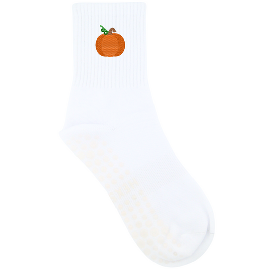HEXSOX - Embroidered Crew Socks - Pumpkin