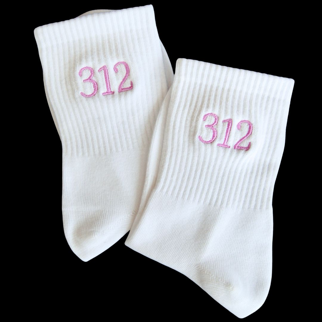 HEXSOX - Embroidered Crew Socks - Area Code