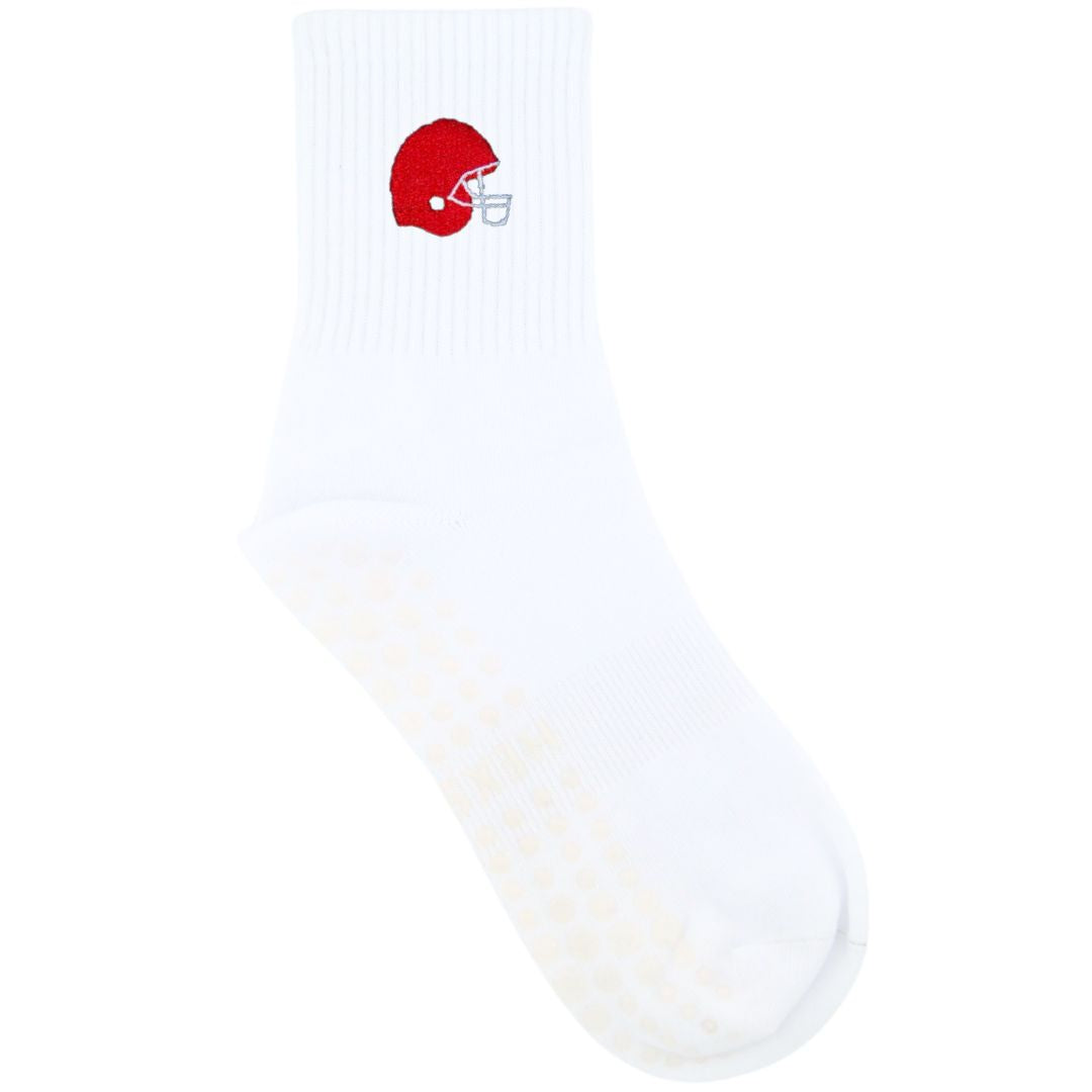 HEXSOX - Embroidered Crew Socks - Football Helmet