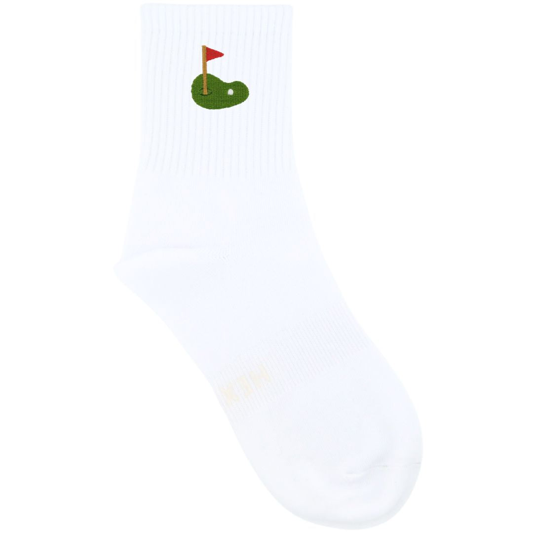 HEXSOX - Embroidered Crew Socks - Golf