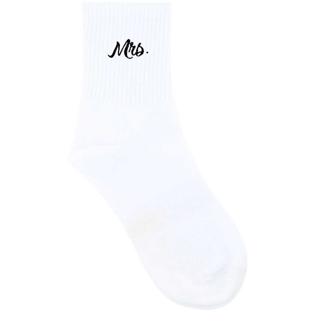 HEXSOX - Embroidered Crew Socks - Mrs.