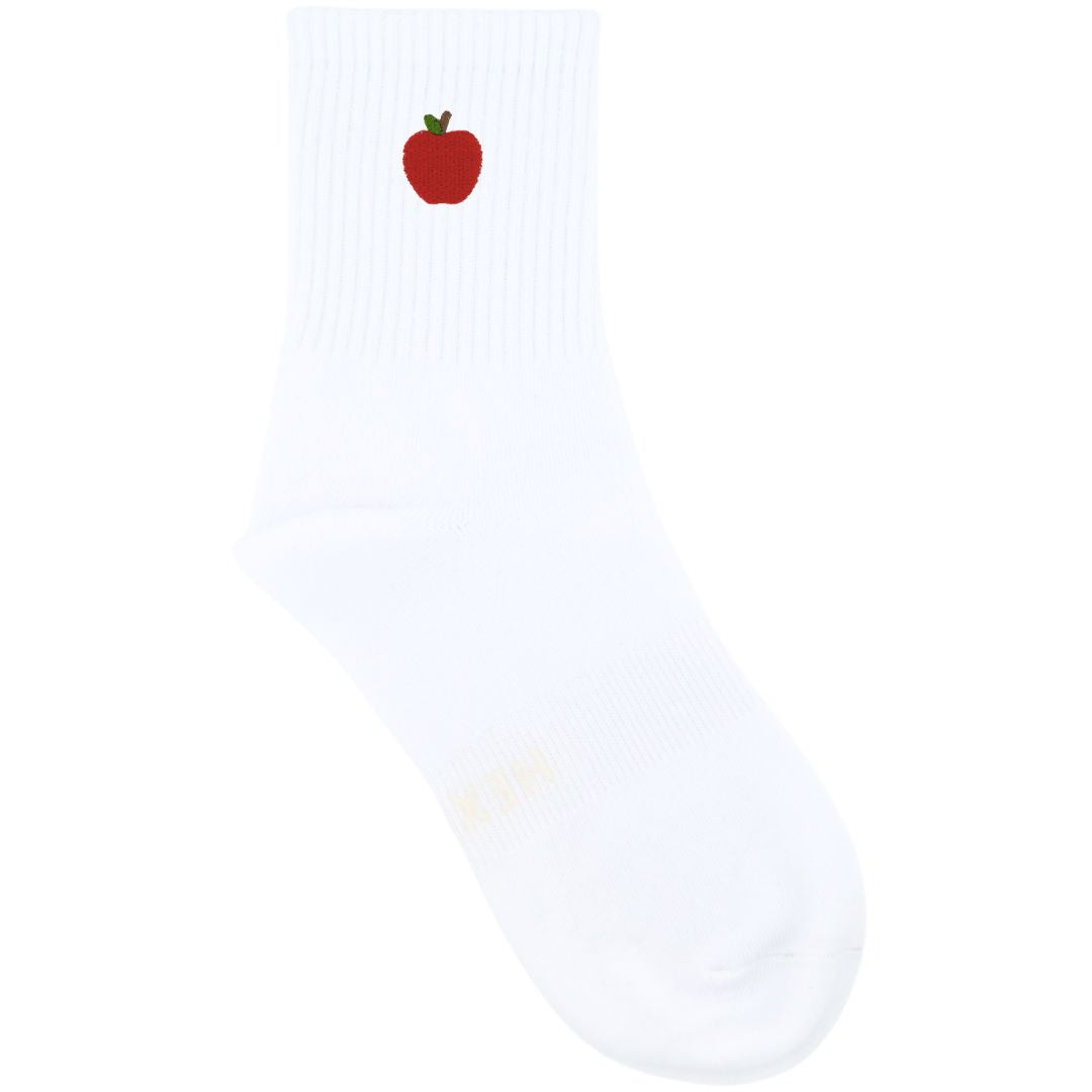 HEXSOX - Embroidered Crew Socks - Apple