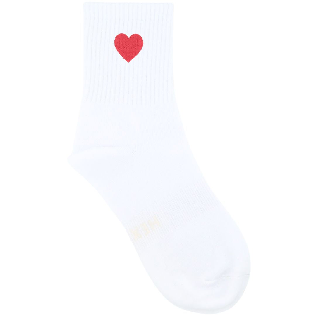 HEXSOX - Embroidered Crew Socks - Heart