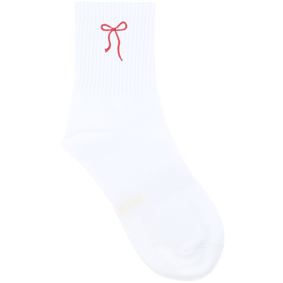 HEXSOX - Embroidered Crew Socks - Dainty Bow