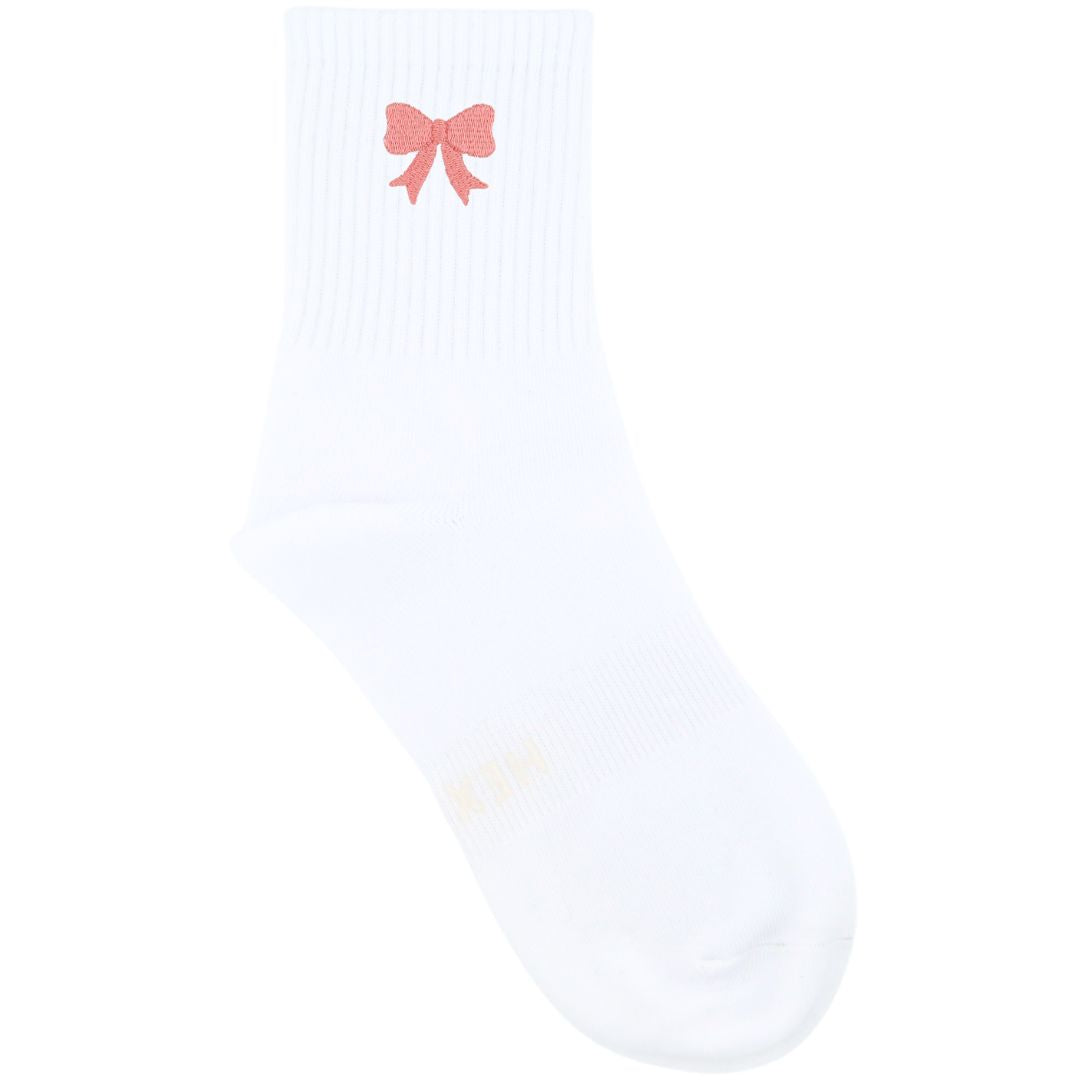 HEXSOX - Embroidered Crew Socks - Bow